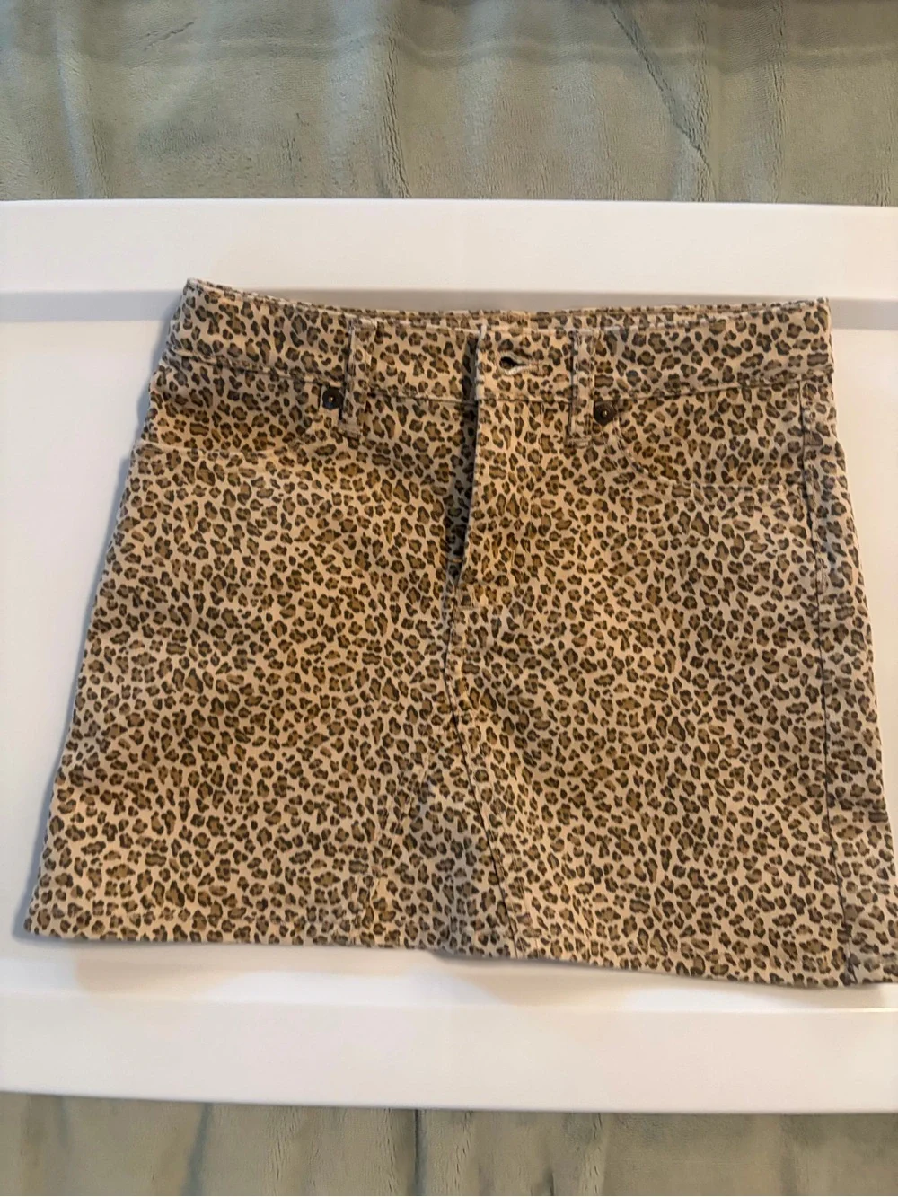 Crewcuts Leopard-Print Skirt in Tan and Black